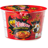 Локшина швидкого приготування з куркою ДУЖЕ ГОСТРА в стаканчику SAMYANG 105 г