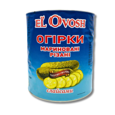 Огірки різані мариновані ж/б 2,8 кг ТМ EL Ovosh