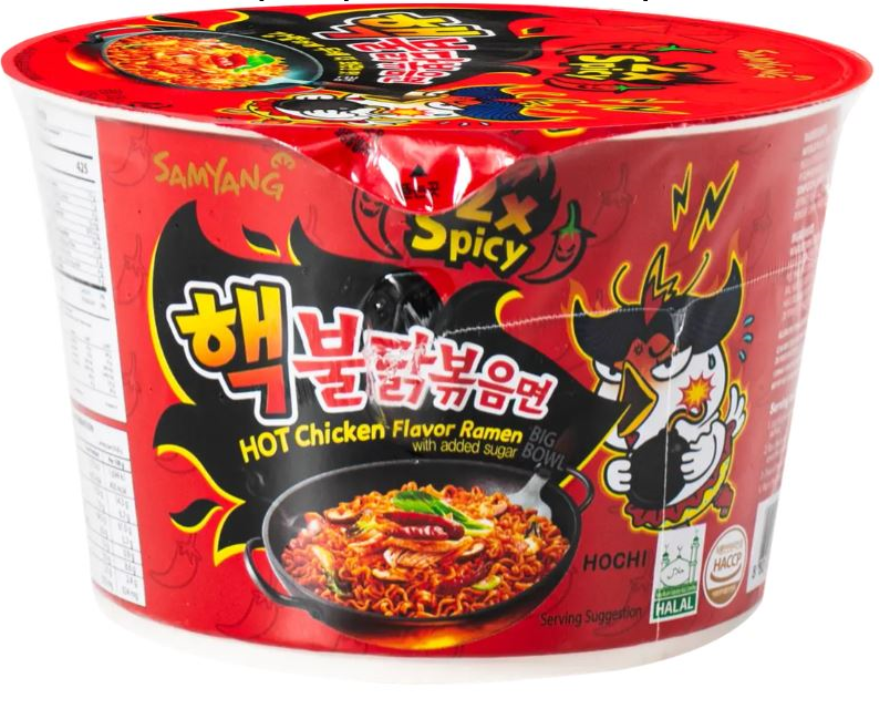 Локшина швидкого приготування з куркою ДУЖЕ ГОСТРА в стаканчику SAMYANG 105 г