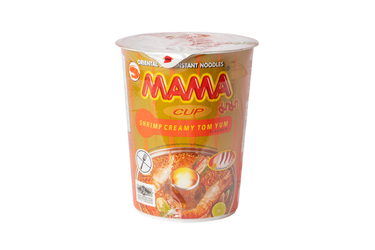 Локшина швидкого приготування з креветкою кремовою Том Ям в стаканчику MAMA 70 г