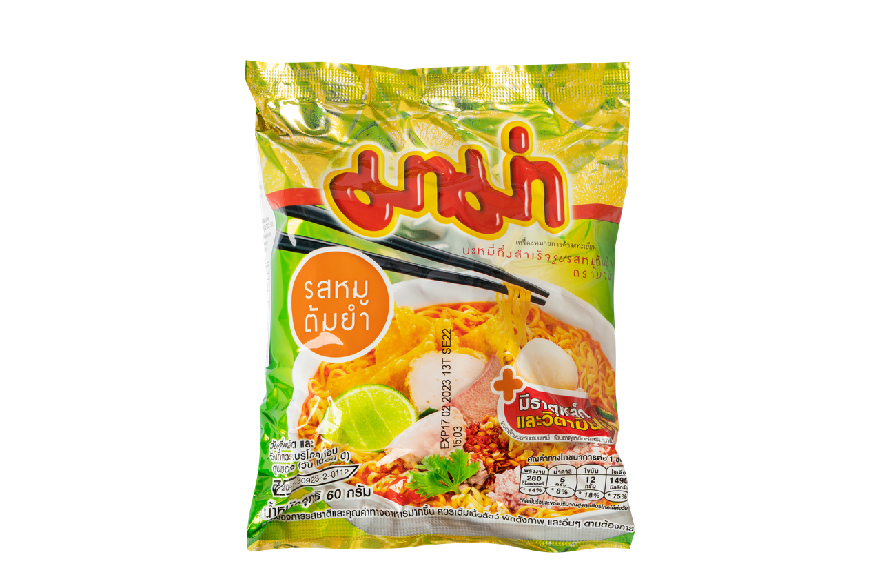 Локшина швидкого приготування Том Ям зі свининой Tom Yum Pork Flavour MAMA 60 г