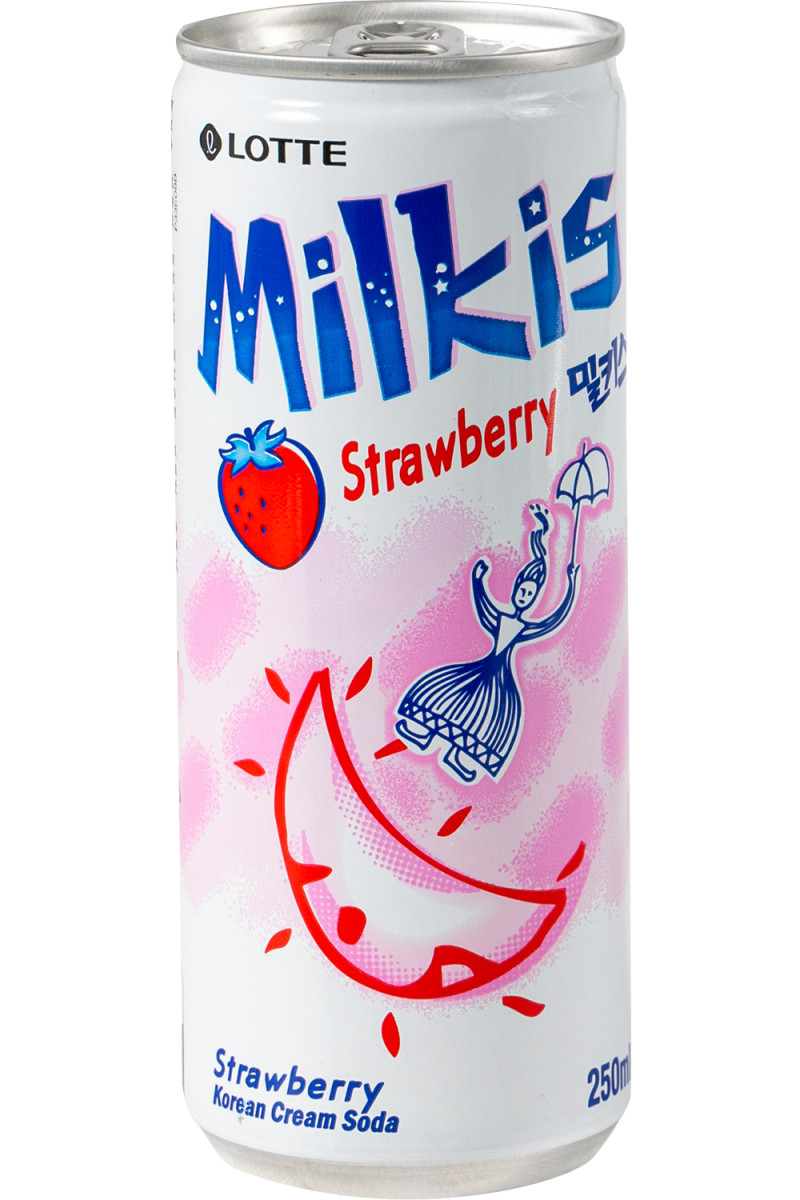 Напій сильногазований Strawberry Milkis LOTTE 250 мл
