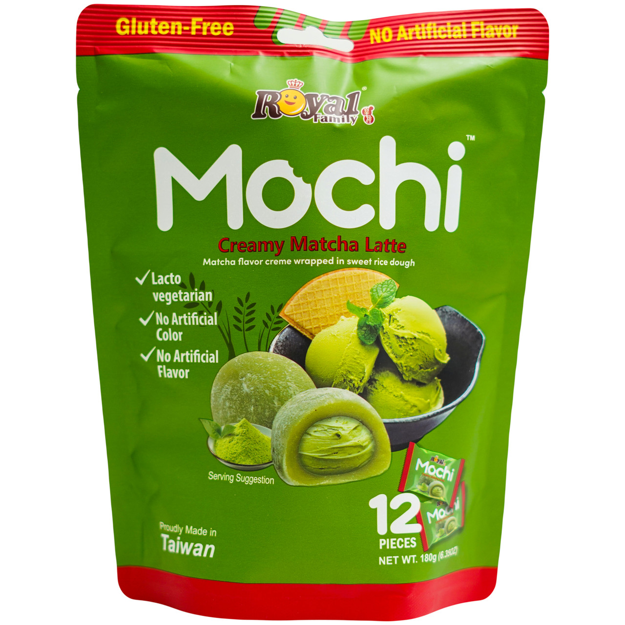 Десерт тістечко моті з кремовим матча лате ROYAL FAMILY 180 г