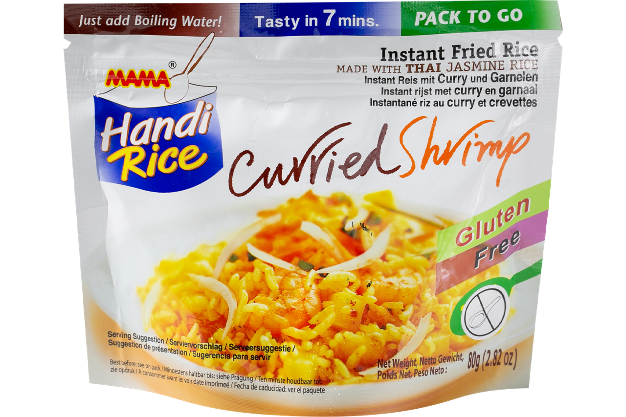 Рис швидкого приготування з креветками в соусі карі MAMA 80 г