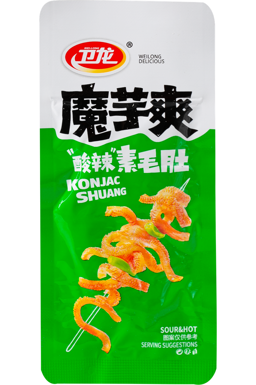 Конжак снек Konjac Shuang Sour & Hot WEILONG 18 г