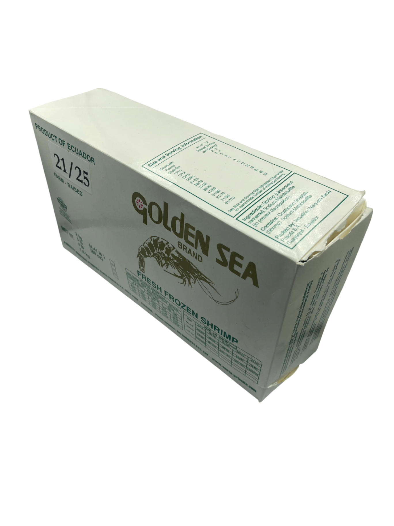 Креветка 21/25, 10% глазурі, блок 2,24 кг Santa Priscila