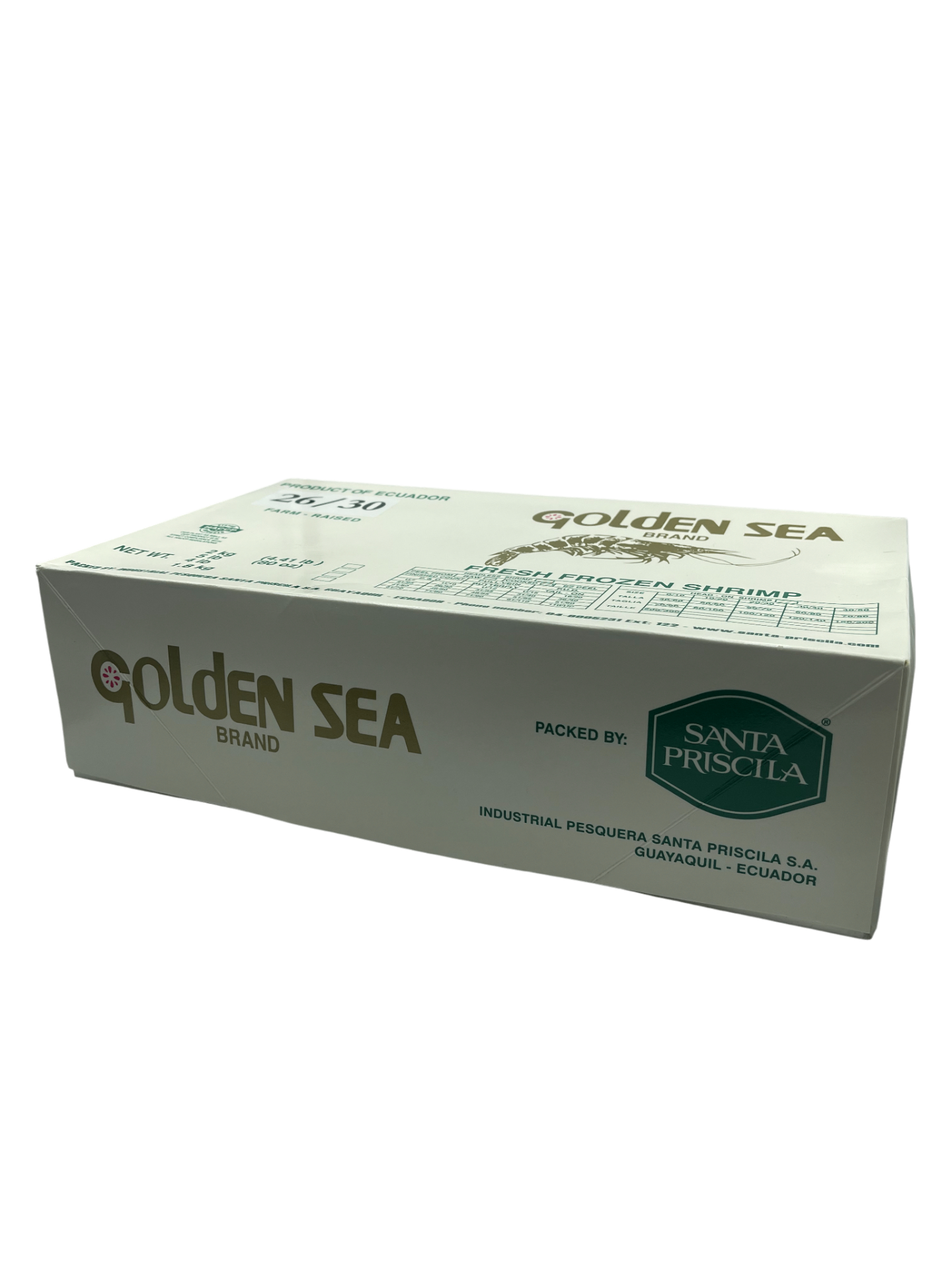 Креветка 26/30, 10% глазурі, блок 2,2 кг Santa Priscila