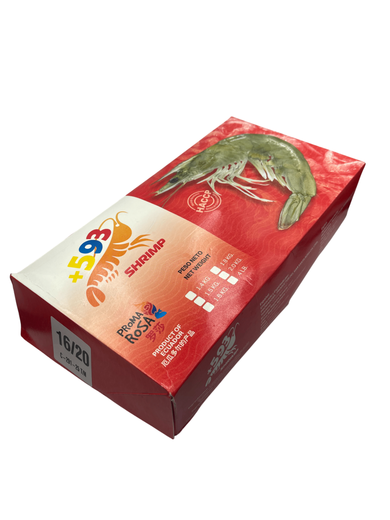 Креветка 16/20 б/г блок 2кг Promarosa