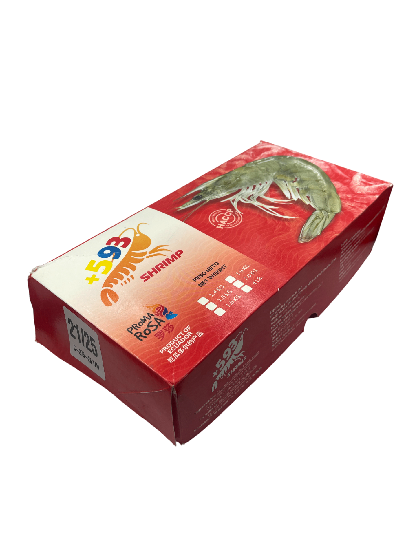 Креветка 21/25 б/г блок 2кг Promarosa