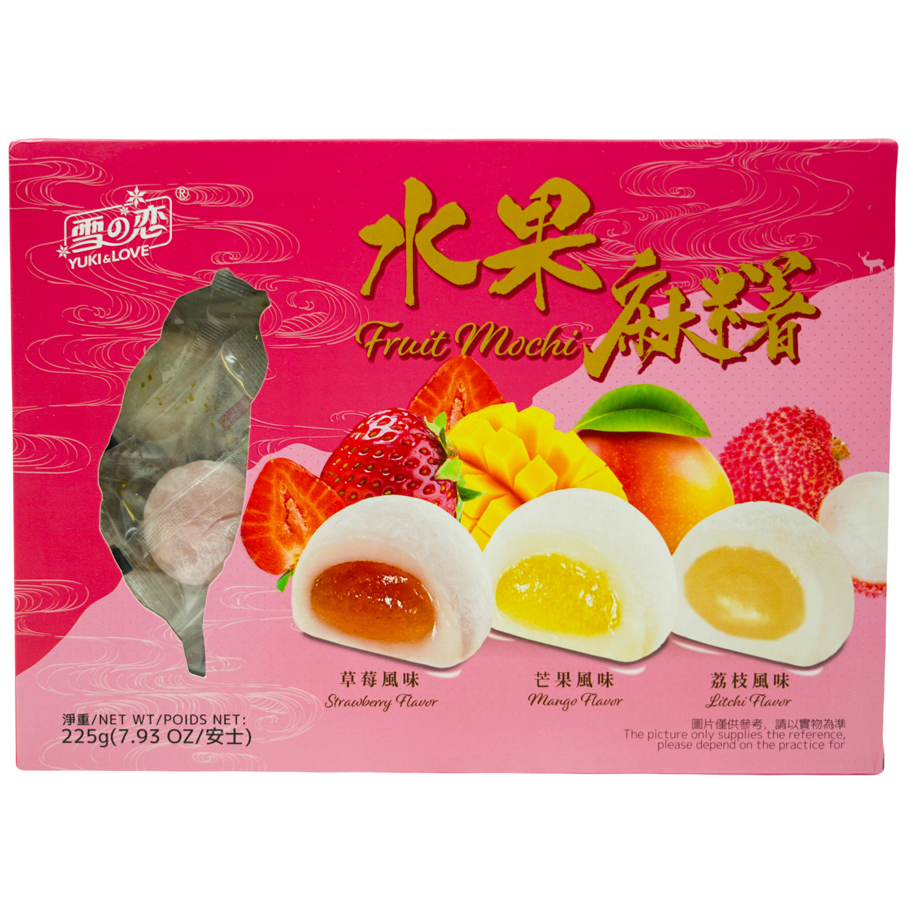 Набір мочі зі смаками: Манго /Полуниця / Лічі YUKI&LOVE 225 г