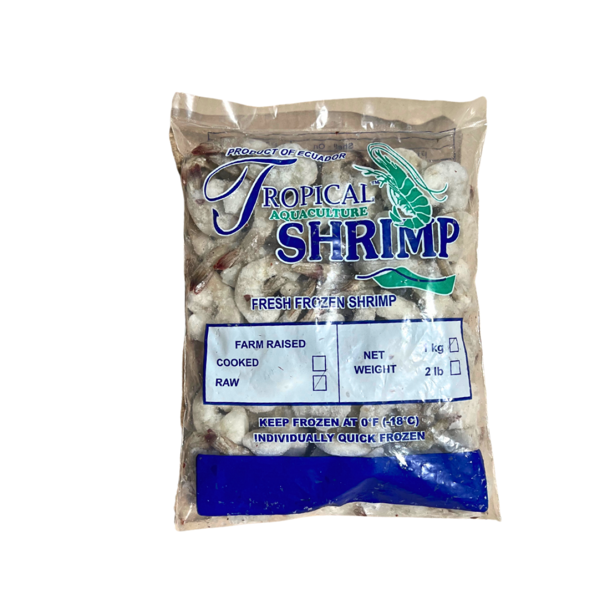 Креветка 31/35 (без вени) 0% глазурі 1кг PDTON