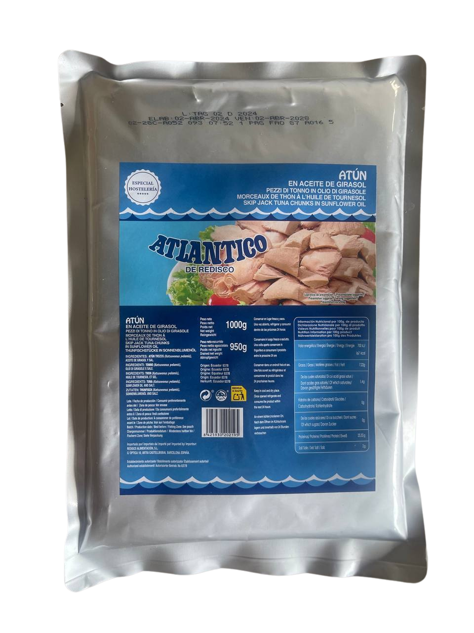 Тунець в олії консервований 1 кг